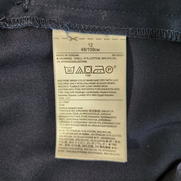 BANANA REPUBLIC Trendy Navy Wide Leg Crop Preppy Belted Pants Size 12 New NO Tag - Picture 10 of 16